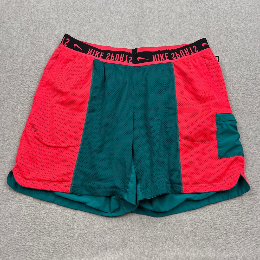 Nike Clash Reversible Training Shorts Mens XL* Teal Pink Neon Colorblock CJ7645